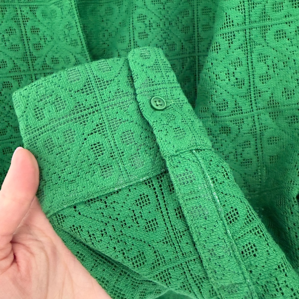 NWT Tie Lace Boyfriend Shirt - Express - Size S - Picture 3 of 5